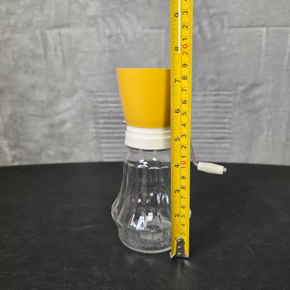 Federal Housewares Nut Grinder Chopper Manual Vintage Mustard Yellow Missing Lid